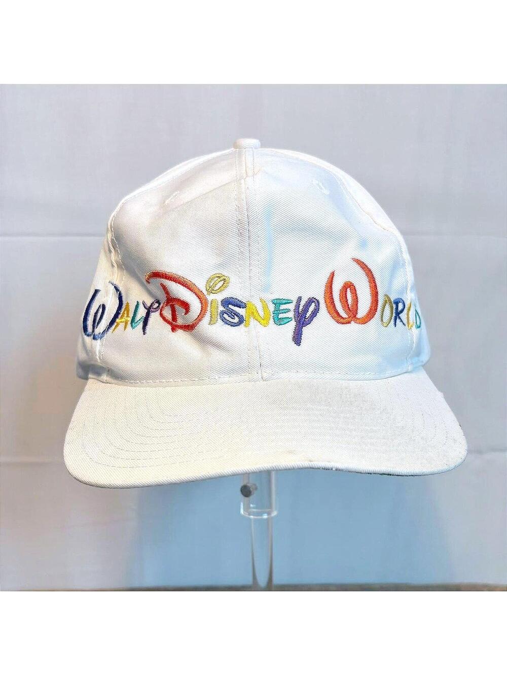 Vintage 80s Walt Disney World Goofy's Hat Co Rainbow Embroidered Snapback Cap